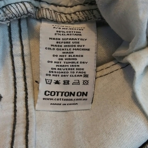 Cotton On Black Gray Leopard Print High Rise Zip Up Straight Leg Color Jean - Picture 8 of 8